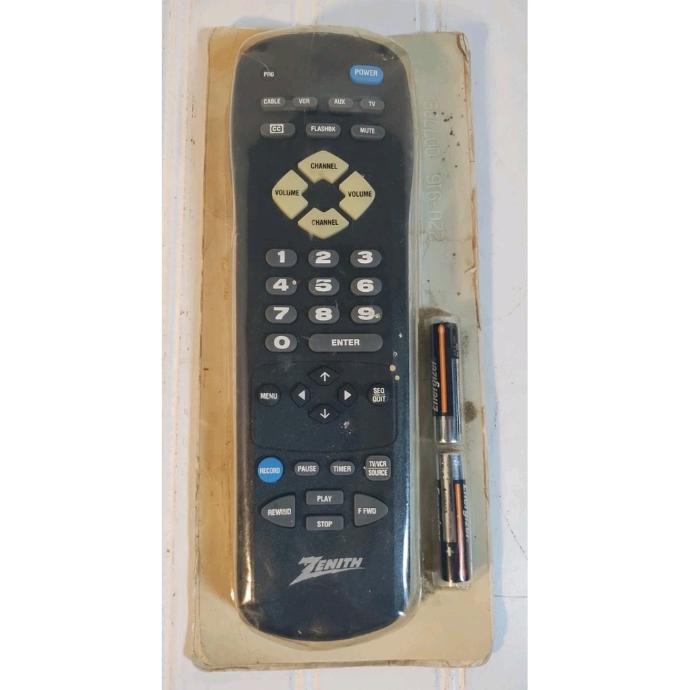 Zenith MBR3445 NEW TV VCR Universal Remote Control OEM Vintage Original